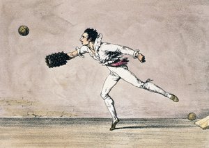 Het balspel, kleur lithografie uit Een jaar in Rome en omgeving