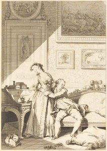 Een gierige vrouw, galante oplichter