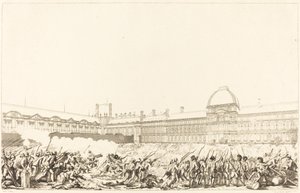 De dag van 10 augustus 1792 door Antoine Jean Duclos after Charles Monnet