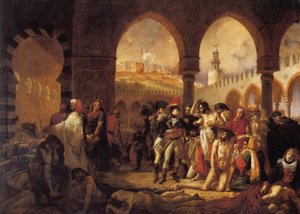 Bonaparte bezoekt het pesthuis in Jaffa door Antoine Jean Gros