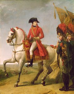 Napoleon Bonaparte (1769-1821) Eerste Consul, inspecteert zijn troepen na de Slag bij Marengo, 1802-03