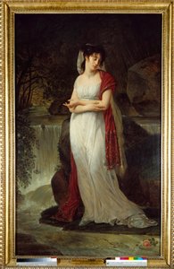 Postuum portret van Christine Boyer, eerste vrouw van Lucien Bonaparte door Antoine Jean Gros