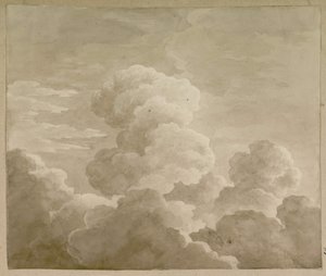 Studie van Wolken, 1815 door Antoine Laurent Castellan