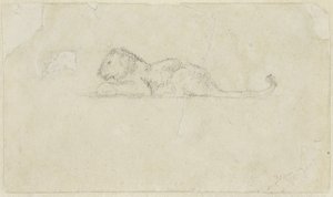 Zittende leeuwin door Antoine Louis Barye