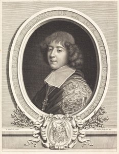 Kardinaal de Bouillon door Antoine Masson after Nicolas Mignard