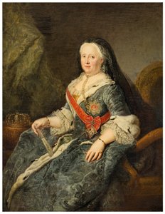Johanna Elizabeth, prinses van Anhalt-Zerbst door Antoine Pesne
