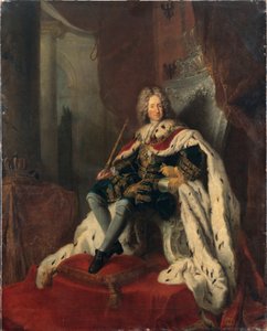 Koning Frederik I op de zilveren troon, ca. 1712