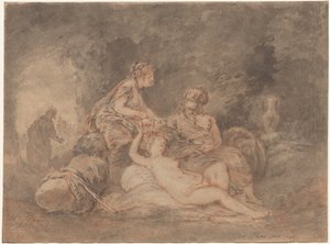 Lot en zijn dochters, 1756 door Antoine Pesne