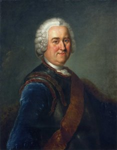 Portret van veldmaarschalk James Keith door Antoine Pesne