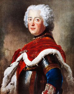 Portret van Frederik II van Hohenzollern, bekend als Frederik de Grote (Berlijn) door Antoine Pesne