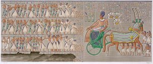 Oud-Egyptische gekleurde bas-reliëfs, 1822 door Antoine Phelippeaux