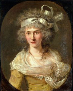 Portret van Anne-Josèphe Théroigne de Méricourt 1762-1817, ca. 1785 door Antoine Vestier