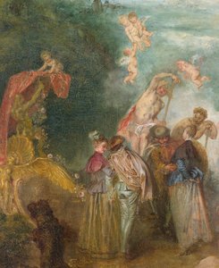 Pelgrimage op het Eiland Cythera (1717) door Jean Antoine Watteau