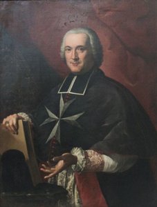 Portret van Grote Prior Giovanni Domenico Mainardi door Antoine de Favray
