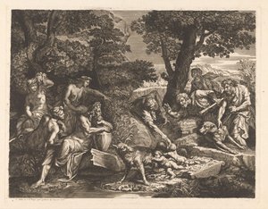 Romulus en Remus door herders gevonden
