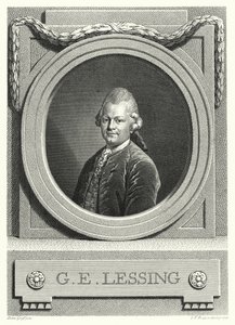 Gotthold Ephraim Lessing, Duitse Verlichting; filosoof, schrijver en dramaturg door Anton (after) Graff