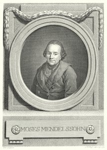 Moses Mendelssohn, Duitse Joodse filosoof door Anton (after) Graff