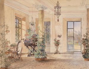 Sala Terrena in een kasteeltje door Anton Altmann