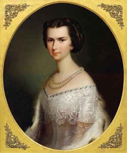 Portret van Keizerin Elisabeth van Oostenrijk door Anton Einsle