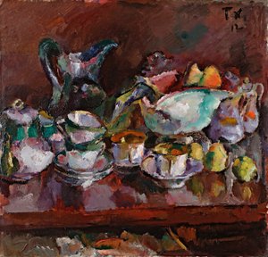Stilleven met koffiekopjes