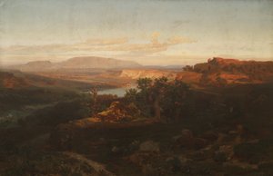 Landschap in de Rijnpfalz door Anton Hlavacek