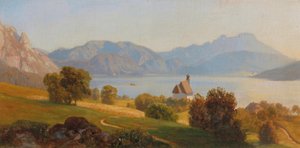 Steinbach aan de Attersee met de Schafberg