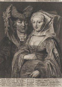 Sint Pepijn I en zijn dochter, Sint Begga, 1732 door Anton Joseph von Prenner