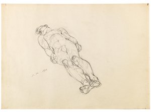 Anton Kolig Liggend mannelijk naakt 1933 door Anton Kolig