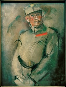 Portret van een Oostenrijkse officier door Anton Kolig