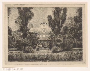 Achterzijde van Paleis Huis ten Bosch in Den Haag door Anton L. Koster