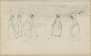 Croquet spelende vrouwen door Anton Mauve