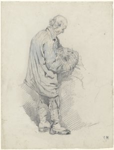Koetsier met een bos stro door Anton Mauve