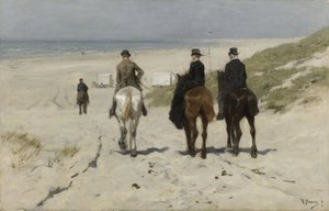 Ochtendrit langs het Strand door Anton Mauve