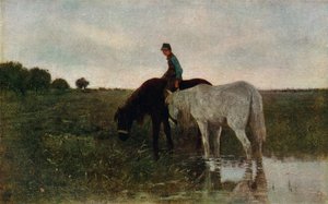 Paarden water geven, 1871, 1913 door Anton Mauve