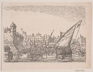 Haven aan de Middellandse Zee door Anton Melbye