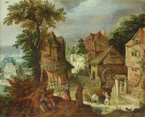 Dorp Landschap door Anton Mirou
