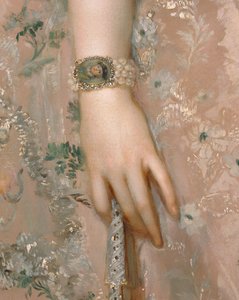 Marie-Louise de Parme, vrouw van haar neef ... door Anton Raphael (attr. to) Mengs