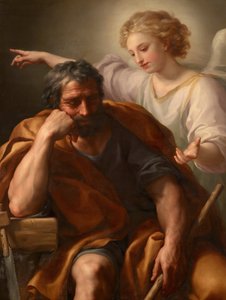 Duits: Traum des Hl. Jozef De droom van St. door Anton Raphael Mengs
