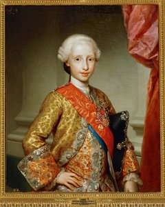 Kind Antonio Pascual de Bourbon ... (schilderij op doek) door Anton Raphael Mengs