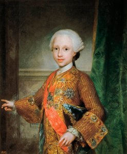 Portret van François Xavier de Bourbon, Infant van Spanje door Anton Raphael Mengs