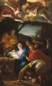 De aanbidding van de herders door Anton Raphael Mengs