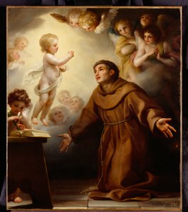 Het Kind Jezus Verschijnt aan St. Antonius van Padua, c.1765 door Anton Raphael Mengs