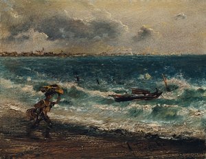 Visserjongen aan het strand