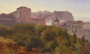 Francavilla Bos in Chiatamone, c.1824 door Anton Sminck Pitloo