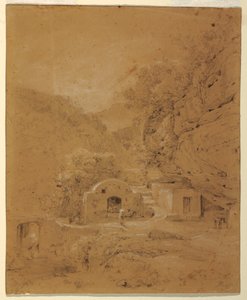 Landschapszicht tussen Napels en Salerno