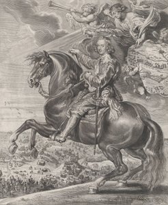 Portret van Kardinaal-Infant Ferdinand van Oostenrijk, te paard, ca. 1630-54 door Anton van der Does