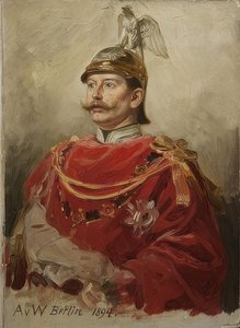 Portret van Wilhelm II, keizer van Duitsland en koning van Pruisen
