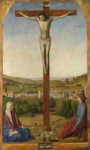 De kruisiging van Christus. 1475