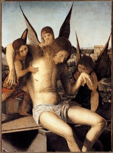 Pieta met drie engelen