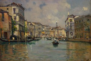 Riva degli Schiavoni, Venetië door Antonia Maria de Reyna Manescau